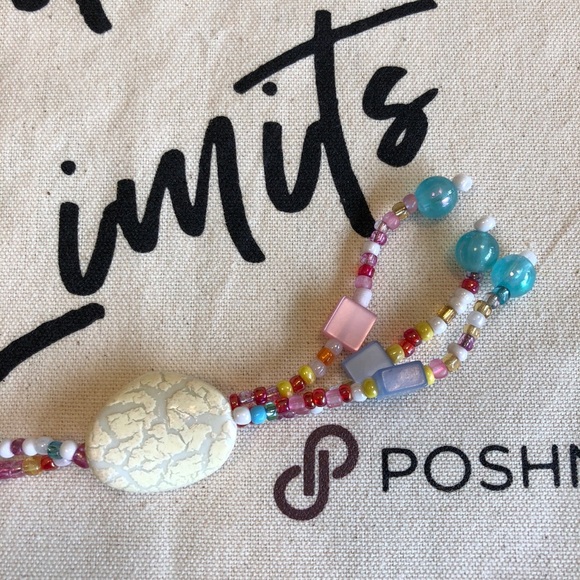 Multi Colored Bead Necklace - Picture 2 of 4